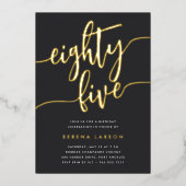 ゴールデンスクリプト85th誕生日パーティー 箔招待状 (正面)