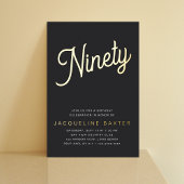 ゴールデンスクリプト90th誕生日パーティー 箔招待状