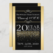 ゴールデンスクール懇親会デザイン 招待状 (正面/裏面)