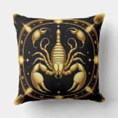 ゴールデンスコーピオン〔占星術の〕十二宮図デザイン クッション (裏面)