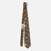 ゴールデンスタイリッシュプレクトン – 音楽愛好家のためのデザイン! ネクタイ (裏面)