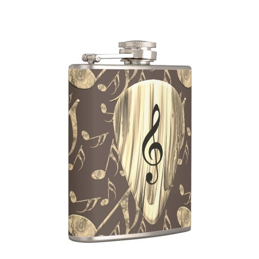 ゴールデンスタイリッシュプレクトン – 音楽愛好家のためのデザイン! フラスク (右)