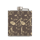 ゴールデンスタイリッシュプレクトン – 音楽愛好家のためのデザイン! フラスク (裏面)