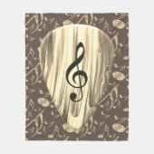 ゴールデンスタイリッシュプレクトン – 音楽愛好家のためのデザイン! フリースブランケット (正面)