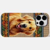 ゴールデンスタイリッシュレトリバー犬のフレカラフルーム Case-Mate iPhoneケース (裏面 (横))