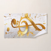 ゴールデンスタイリッシュ調和ミュージカルカオスアイボリー ハンドタオル (ハンドタオル)