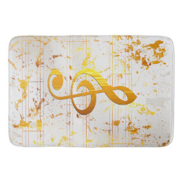 ゴールデンスタイリッシュ調和ミュージカルカオスアイボリー バスマット