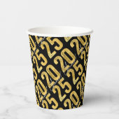 ゴールデンスタイリッシュ2025応援モダン新年パーティー 紙コップ (裏面)