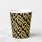 ゴールデンスタイリッシュ2025応援モダン新年パーティー 紙コップ (正面)