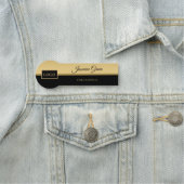 ゴールデンスタイリッシュ&ブラックデザイン 名札 (インサイチュ)