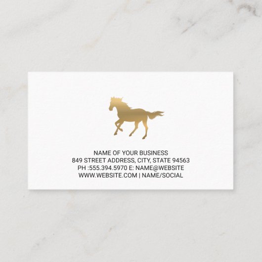 ゴールデンスタリオン | 黒大理石 名刺 (裏面)