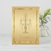 ゴールデンスタンドバロック華美シャンデリア 招待状 (スタンド正面)