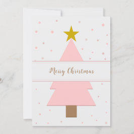 ゴールデンスターをトッピングしたソロピンクのクリスマスツリー