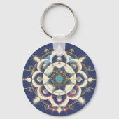 ゴールデンスターアライメント - 神聖幾何学の宇宙 キーホルダー (裏面)