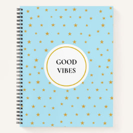 ゴールデンスターオンライトターコイズブルーノート ノートブック