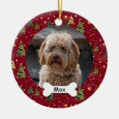 ゴールデンスターカスタムズPET子犬の写真 セラミックオーナメント (正面)