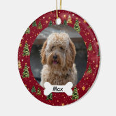 ゴールデンスターカスタムズPET子犬の写真 セラミックオーナメント (左)