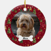 ゴールデンスターカスタムズPET子犬の写真 セラミックオーナメント (裏面)