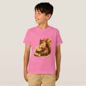 ゴールデンスターコレクター リスTシャツ｜豊かさ Tシャツ (正面フル)