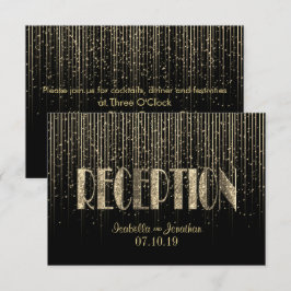 ゴールデンスターシャワーとブラック - レセプション 招待状