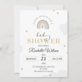 ゴールデンスターズとソフトレインボウベビーシャワー 招待状 (正面)