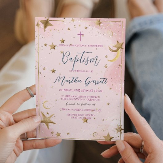 ゴールデンスターズとピンクガールの洗礼 招待状