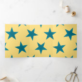 ゴールデンスターズパターン18 三つ折りクリスマスカード (内部)