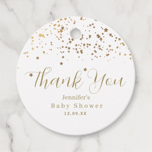 ゴールデンスターズベビーシャワー フェイバータグ (正面)