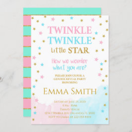 ゴールデンスターズリトルスタージェンダーリビール招待状 招待状