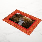 ゴールデンスターズレッドボーホフォトゴールドフォイルホリデーカード 箔シーズンカード (回転した状態)