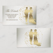 ゴールデンスターズ新郎新婦ヴィンテージ エンクロージャーカード (正面/裏面)