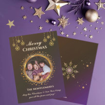 ゴールデンスターズ&スノーフレーク写真クリスマス