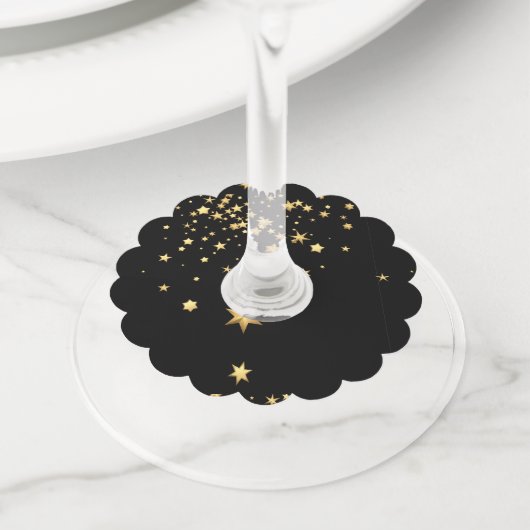 ゴールデンスターズ ワイングラスタグ (クローズアップ)