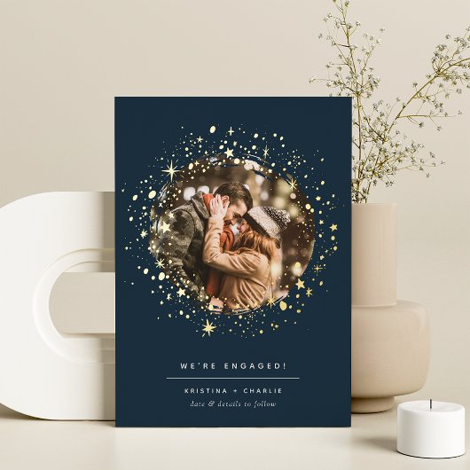 ゴールデンスターズ |写真婚約 箔招待状