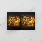 ゴールデンスターダストバースデー - ファンタジーユニコーン 招待状 (内部)