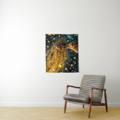 ゴールデンスターダストファッション美しいガールグロースカイ タペストリー (インサイチュ)