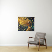 ゴールデンスターダストファッション美しいガールグロースカイ タペストリー (インサイチュ(横))