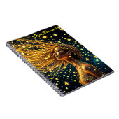 ゴールデンスターダストファッション美しいガールグロースカイ ノートブック (右側)