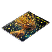 ゴールデンスターダストファッション美しいガールグロースカイ ノートブック (左側)