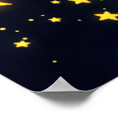 ゴールデンスターダストファッション美しいガールグロースカイ ポスター (角)