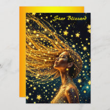 ゴールデンスターダストファッション美しいガールグロースカイ