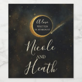 ゴールデンスターダスト結婚クリスタル ワインラベル (シングルラベル)