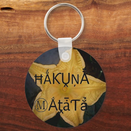 ゴールデンスターハクナマタタアートプリント キーホルダー (正面)