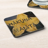 ゴールデンスターハクナマタタアートプリント コースター (左側)