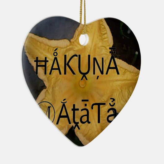 ゴールデンスターハクナマタタアートプリント セラミックオーナメント (右)