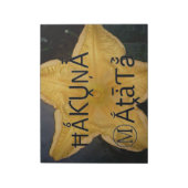 ゴールデンスターハクナマタタアートプリント ノートパッド (回転)