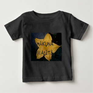 ゴールデンスターハクナマタタアートプリント ベビーTシャツ