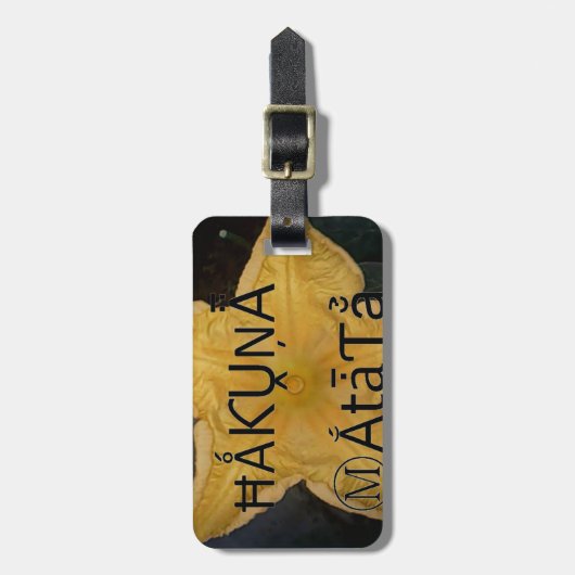 ゴールデンスターハクナマタタアートプリント ラゲッジタグ (正面縦)