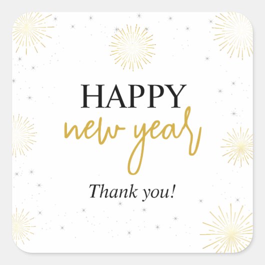 ゴールデンスターバスト新年のイブパーティー スクエアシール (正面)