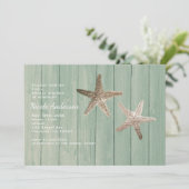 ゴールデンスターフィッシュ&ウッドエレガントビーチ招待状 招待状 (スタンド正面)